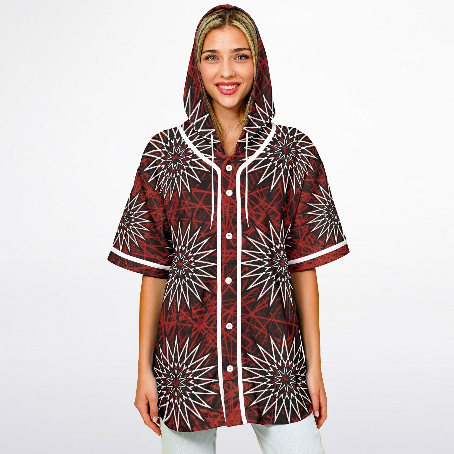 Hooded Baseball Jersey - AOP