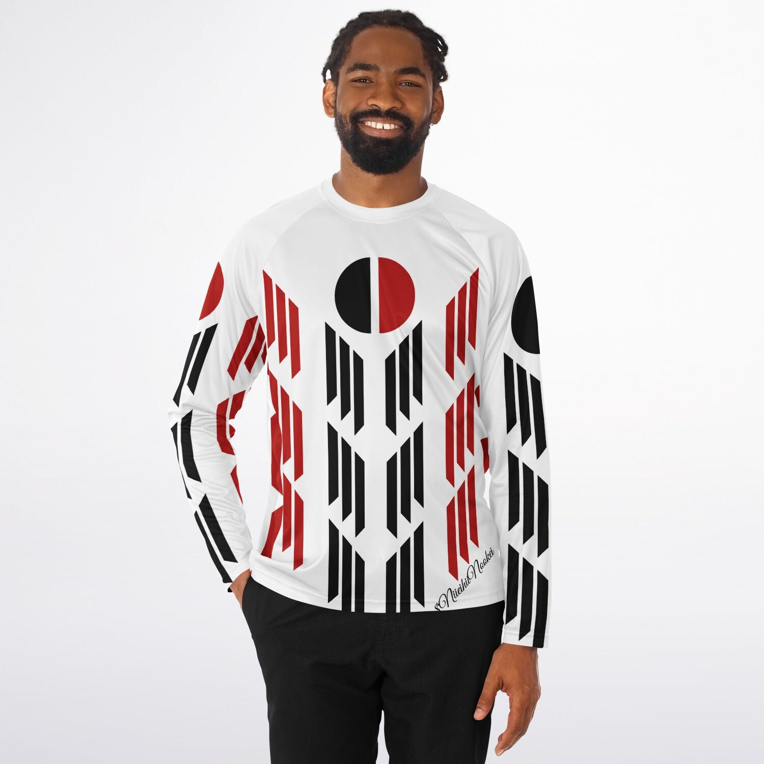 Arapaho Flag Men's Long Sleeve Performance Shirt - AOP copy