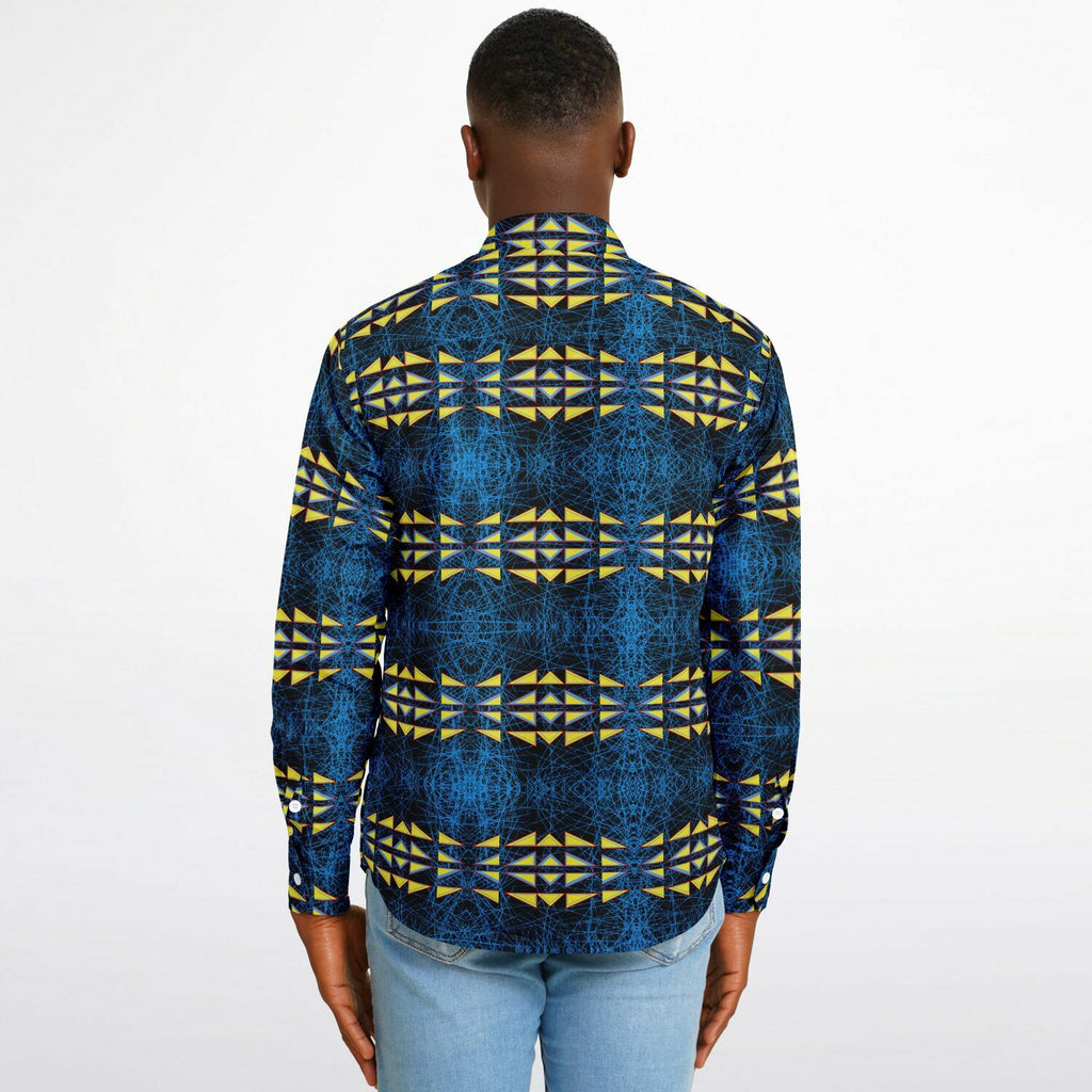 $NiieihiiNookei Long Sleeve Button Down Shirt - AOP