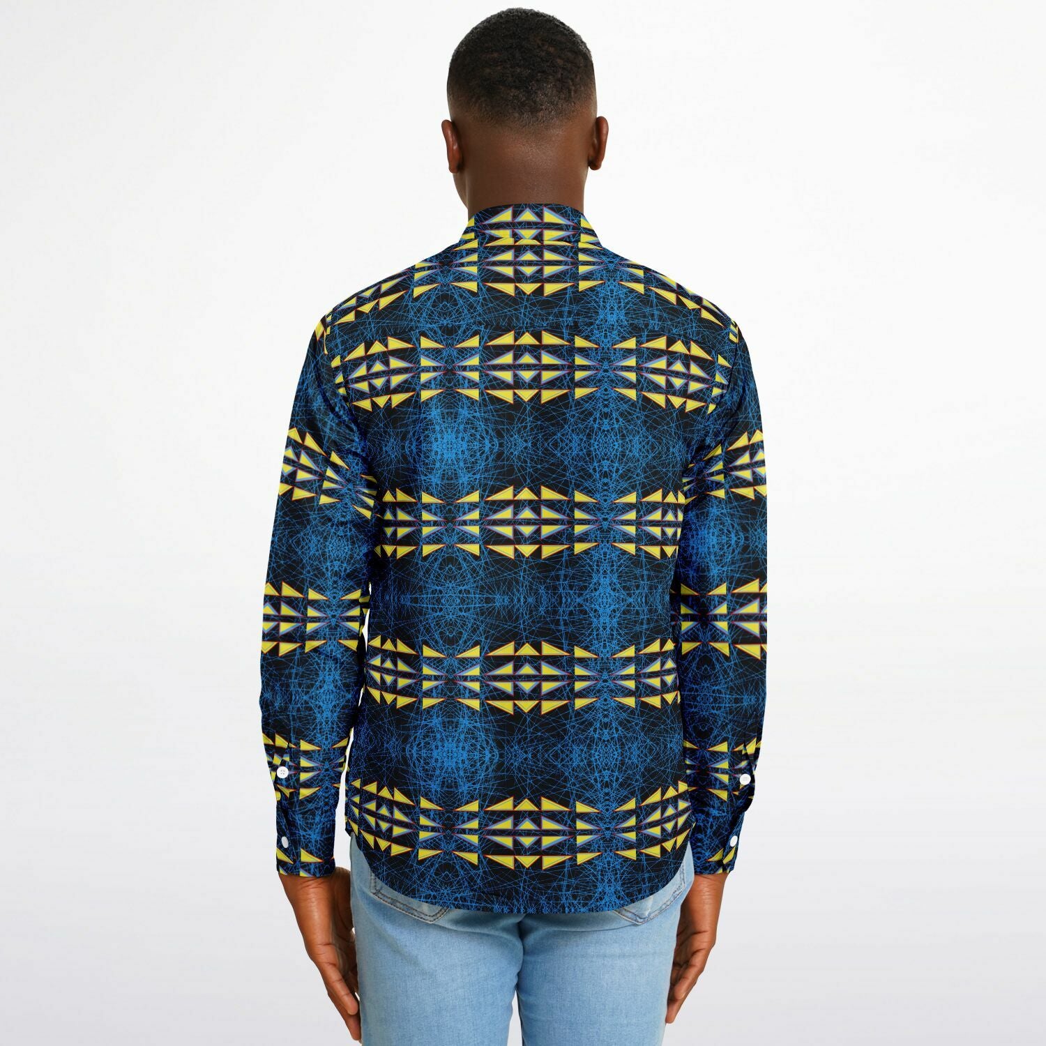 $NiieihiiNookei Long Sleeve Button Down Shirt - AOP