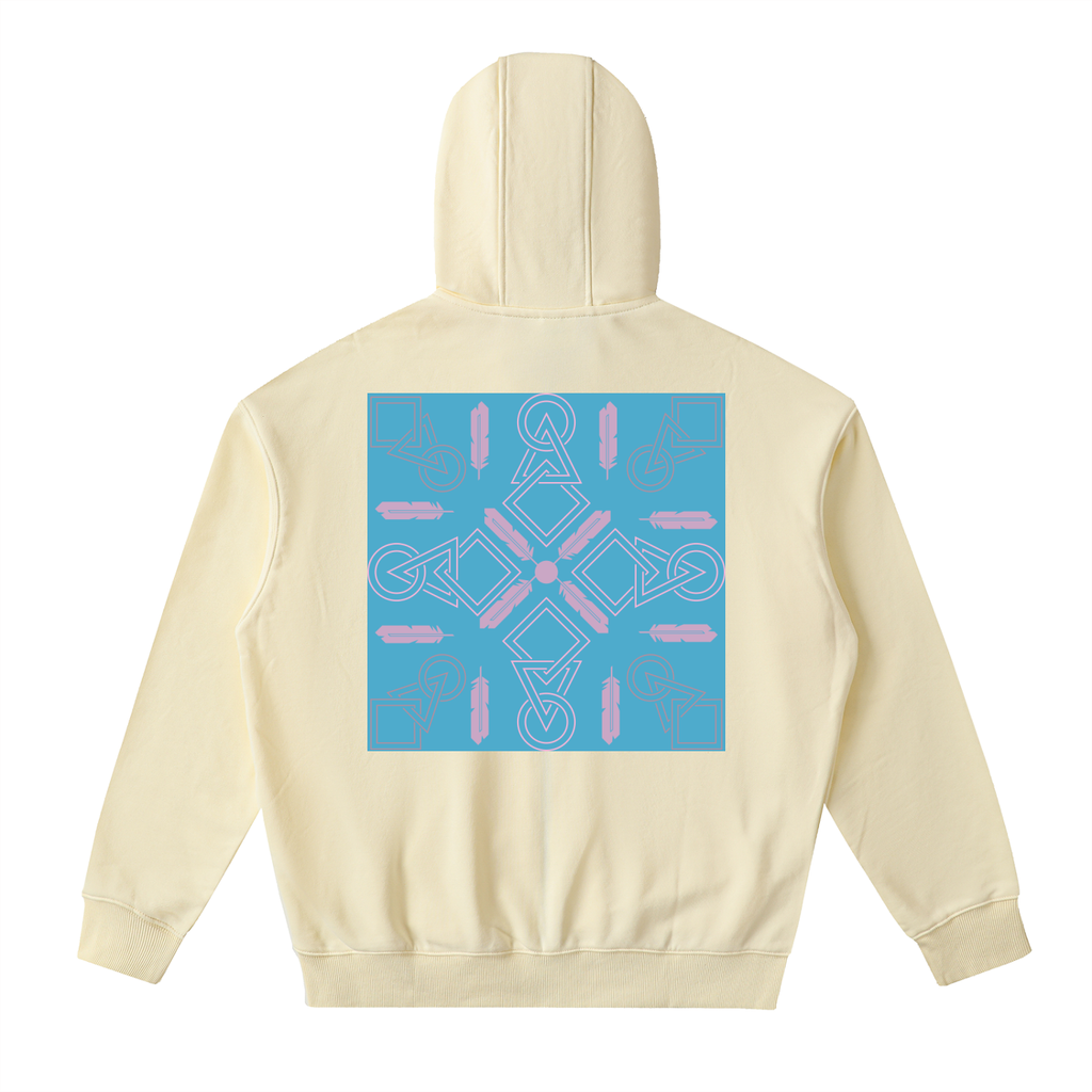 Drop-Shoulder Zip Up Hoodie