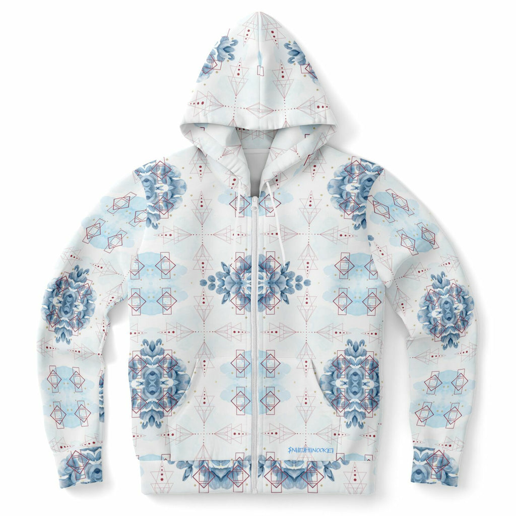 Athletic Zip-Up Hoodie - AOP