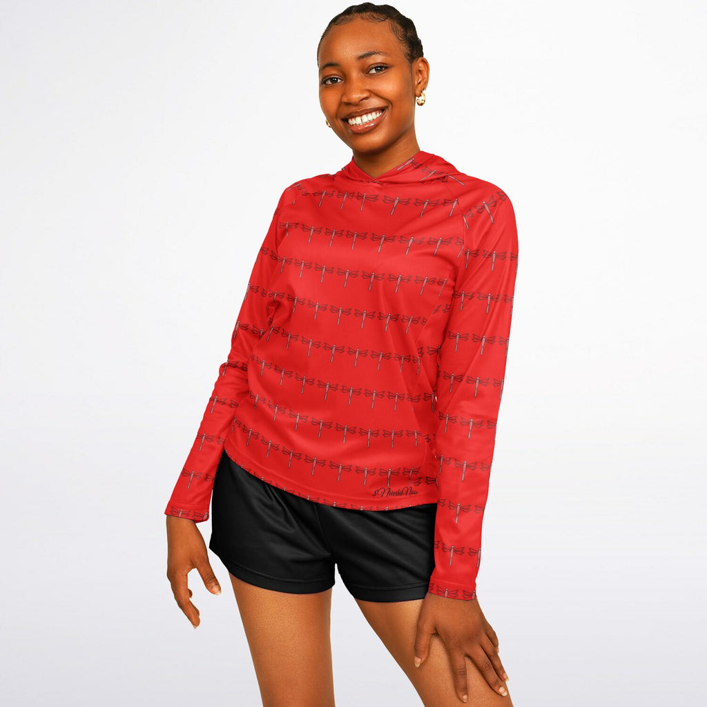 $NiieihiiNookei Women's Long Sleeve Hooded Performance Shirt - AOP
