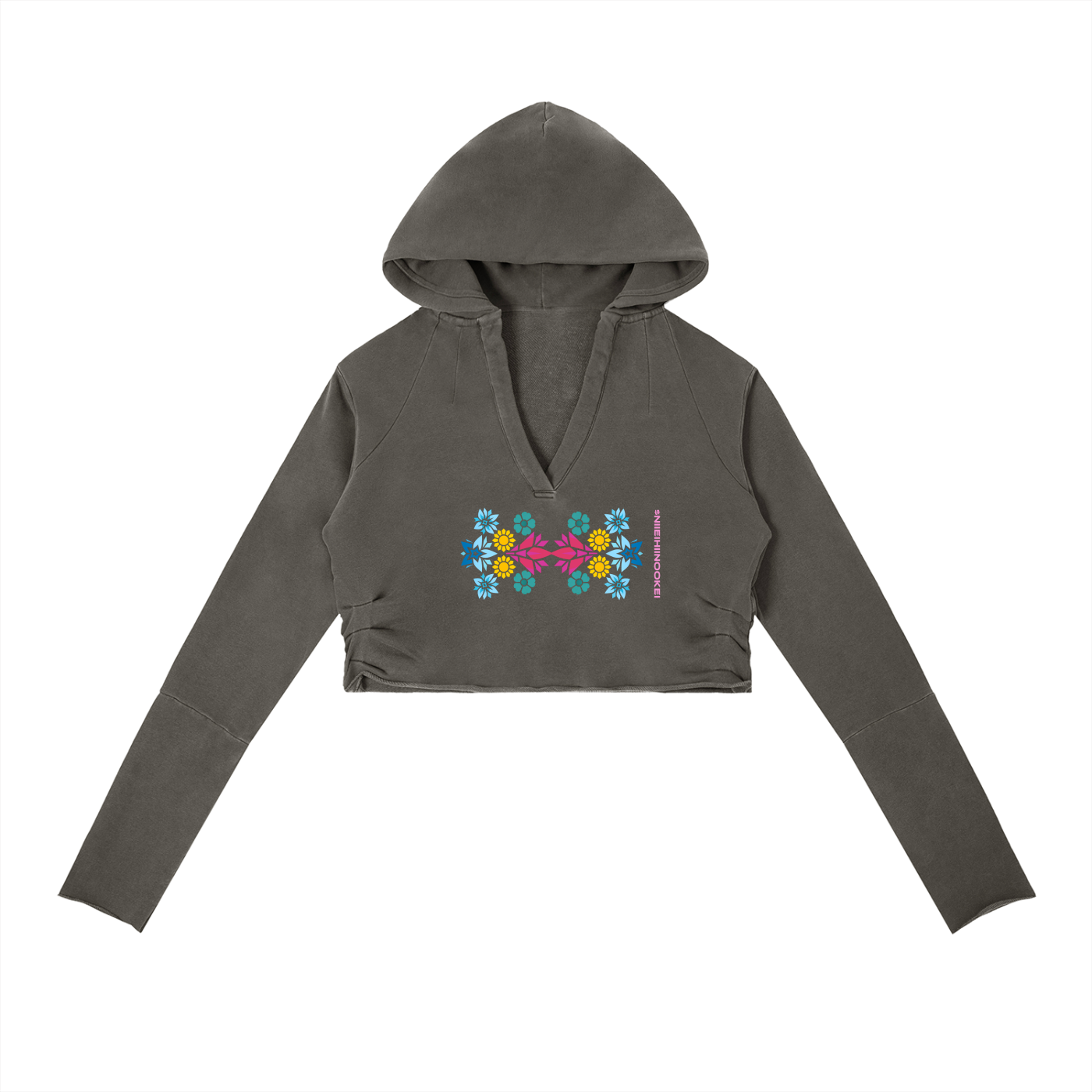 Vintage Washed Raw Edge Hoodie