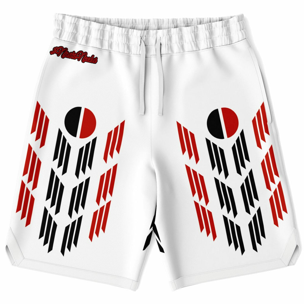 $NiieihiiNookei Arapaho Flag Design Basketball Short Rib - AOP