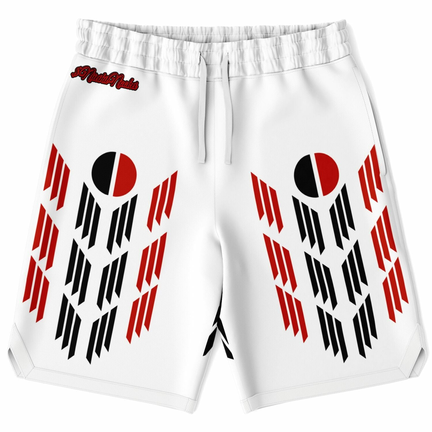 $NiieihiiNookei Arapaho Flag Design Basketball Short Rib - AOP