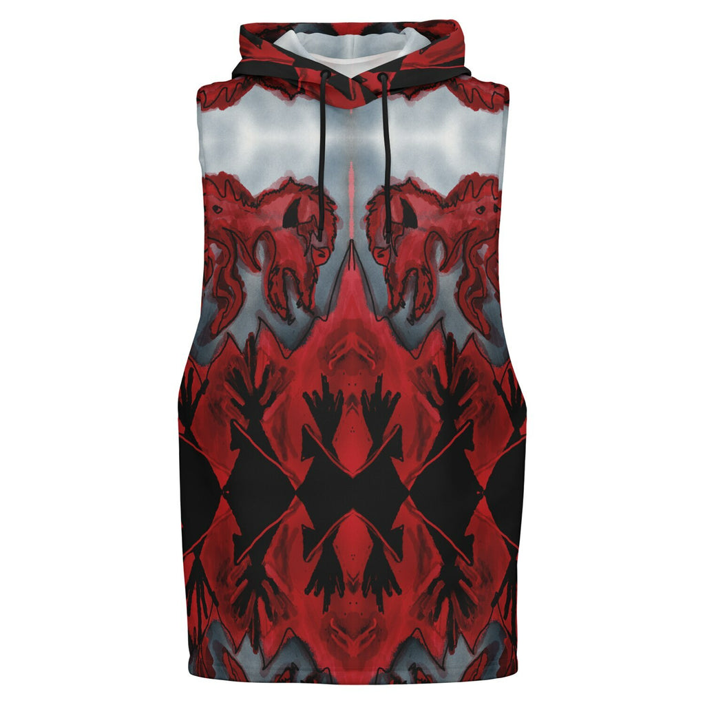 $NiieihiiNookei Athletic Drop Armhole Hoodie - AOP