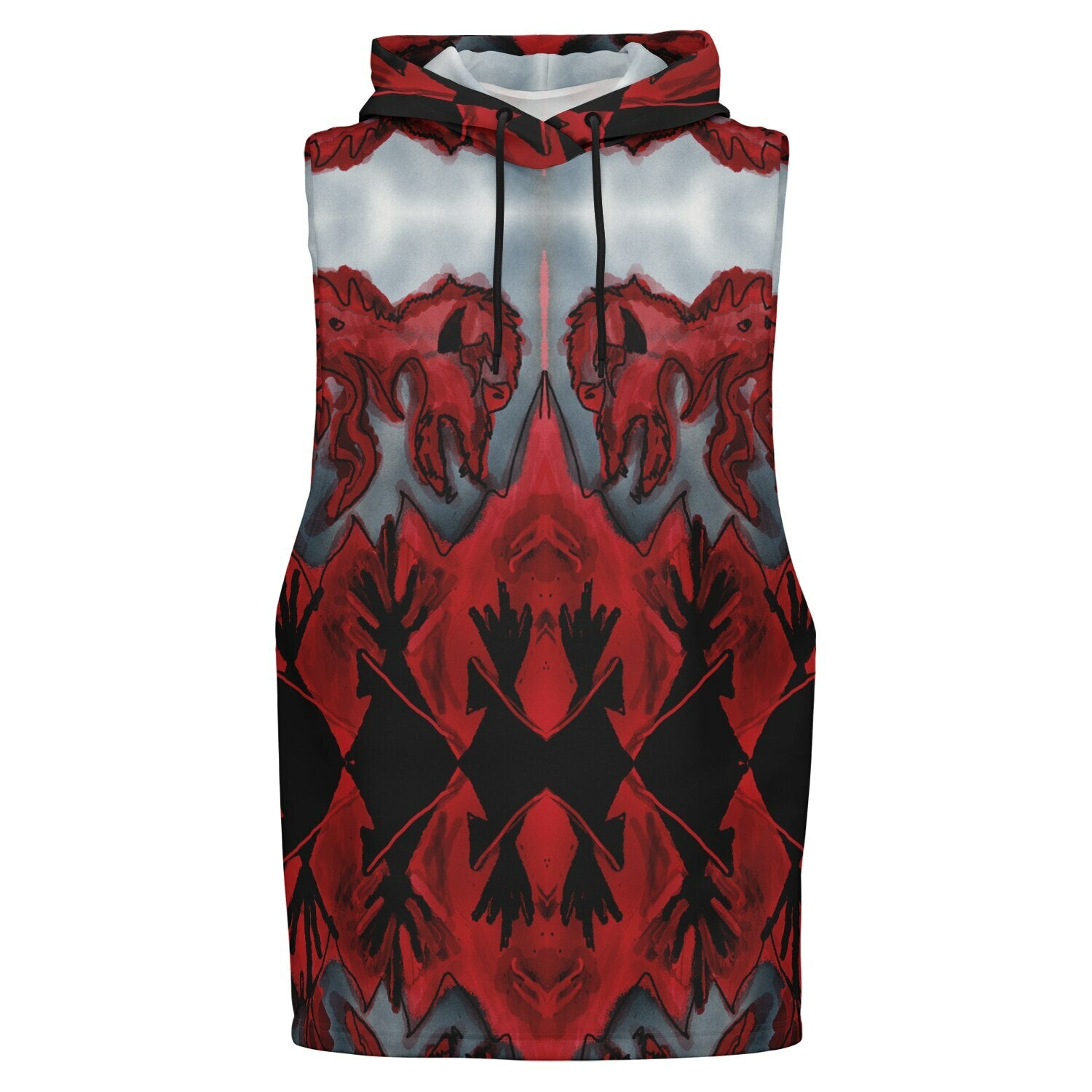 $NiieihiiNookei Athletic Drop Armhole Hoodie - AOP