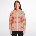 $NiieihiiNookei Athletic Zip-Up Hoodie - AOP