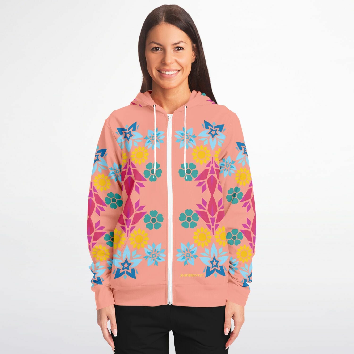 $NiieihiiNookei Athletic Zip-Up Hoodie - AOP