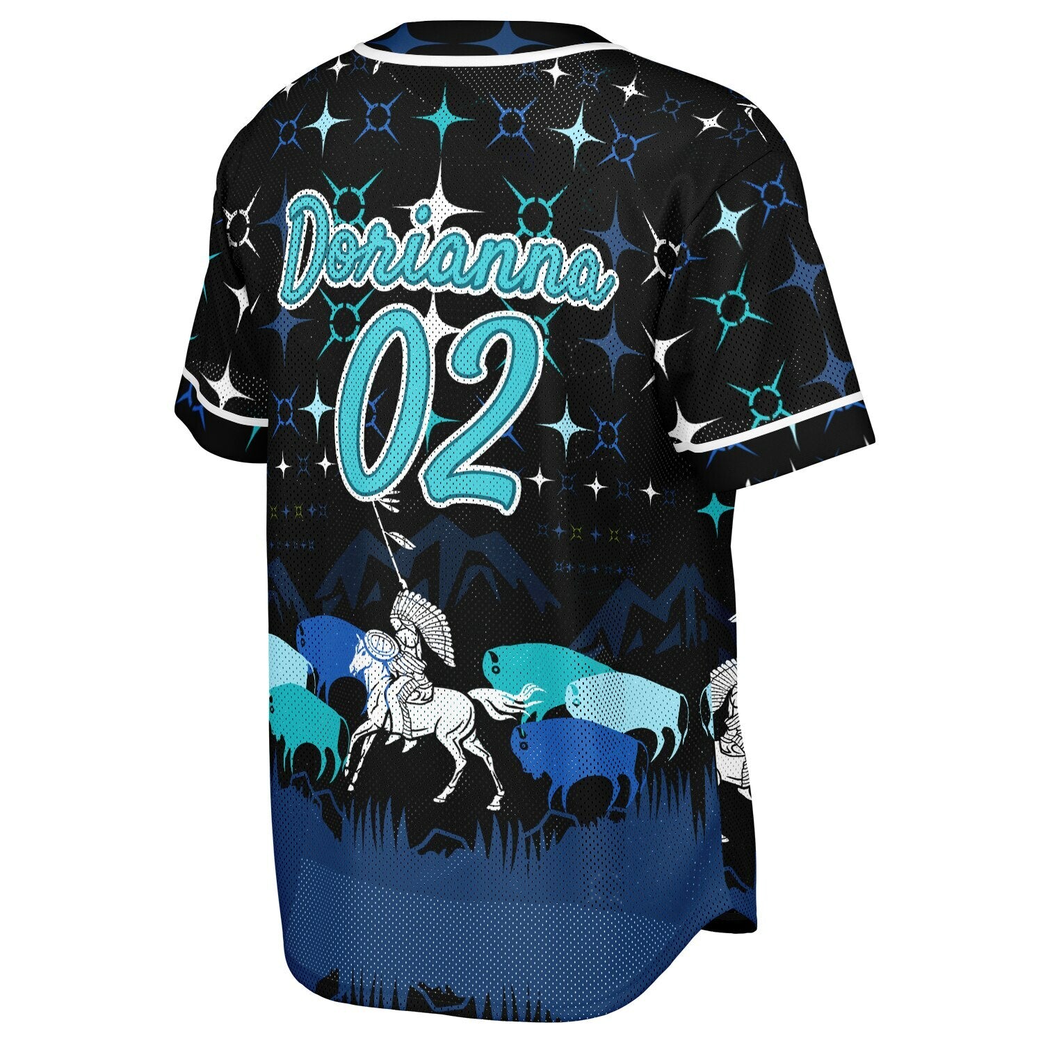 #02 Dorianna Premium Baseball Jersey - AOP