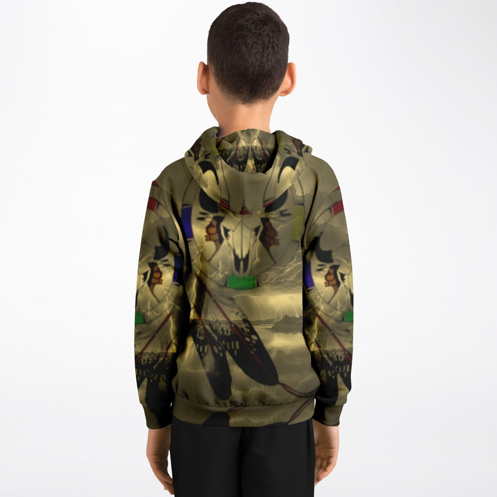 Northern Arapaho Tribe Logo Athletic Kids Hoodie - AOP