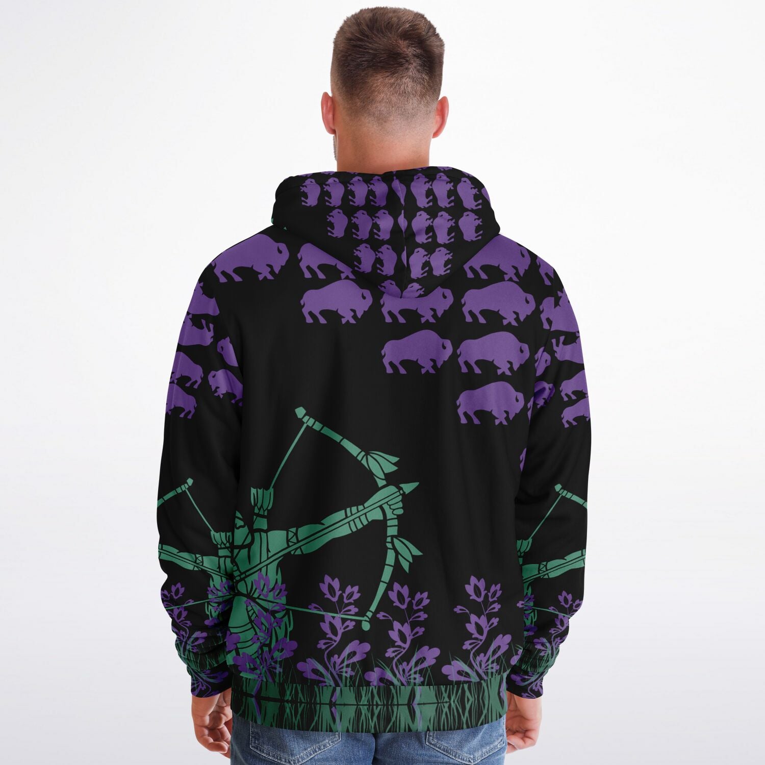 $NiieihiiNookei Microfleece Ziphoodie - AOP