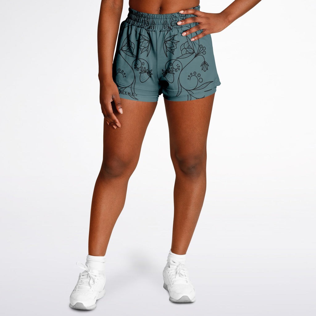 $NiieihiiNookei Women's 2-in-1 Shorts - AOP