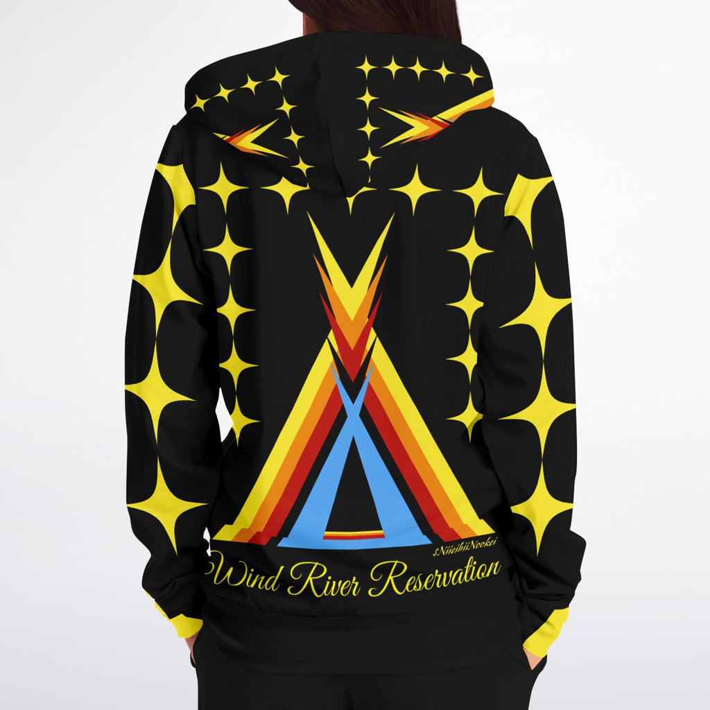Wind River Reservation Design by $NiieihiiNookei Zip-Up Hoodie - AOP copy