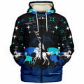 $NiieihiiNookei CUSTOM Shoshone Rose Microfleece Ziphoodie - AOP