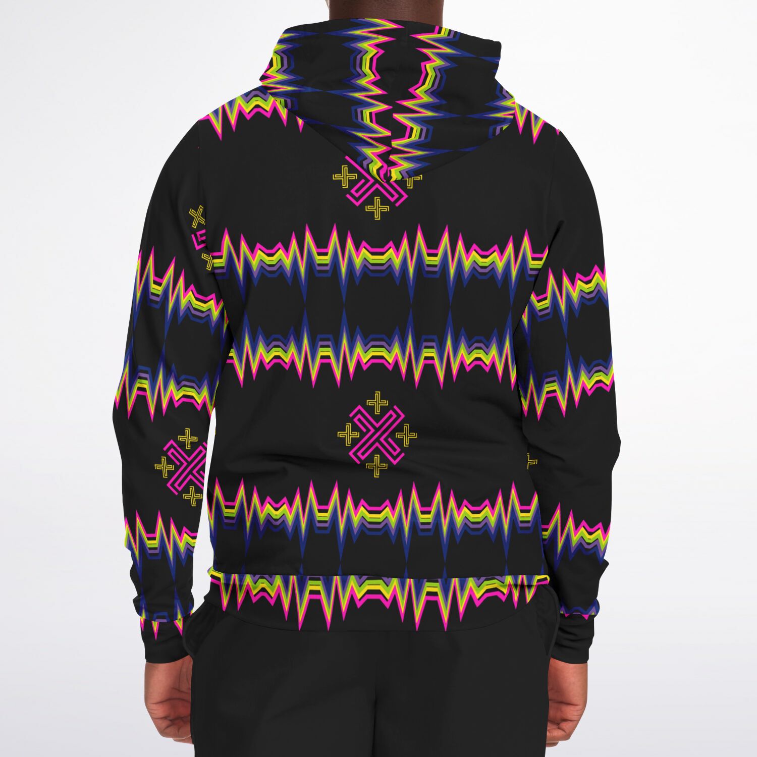 $NiieihiiNookei Athletic Zip-Up Hoodie - AOP