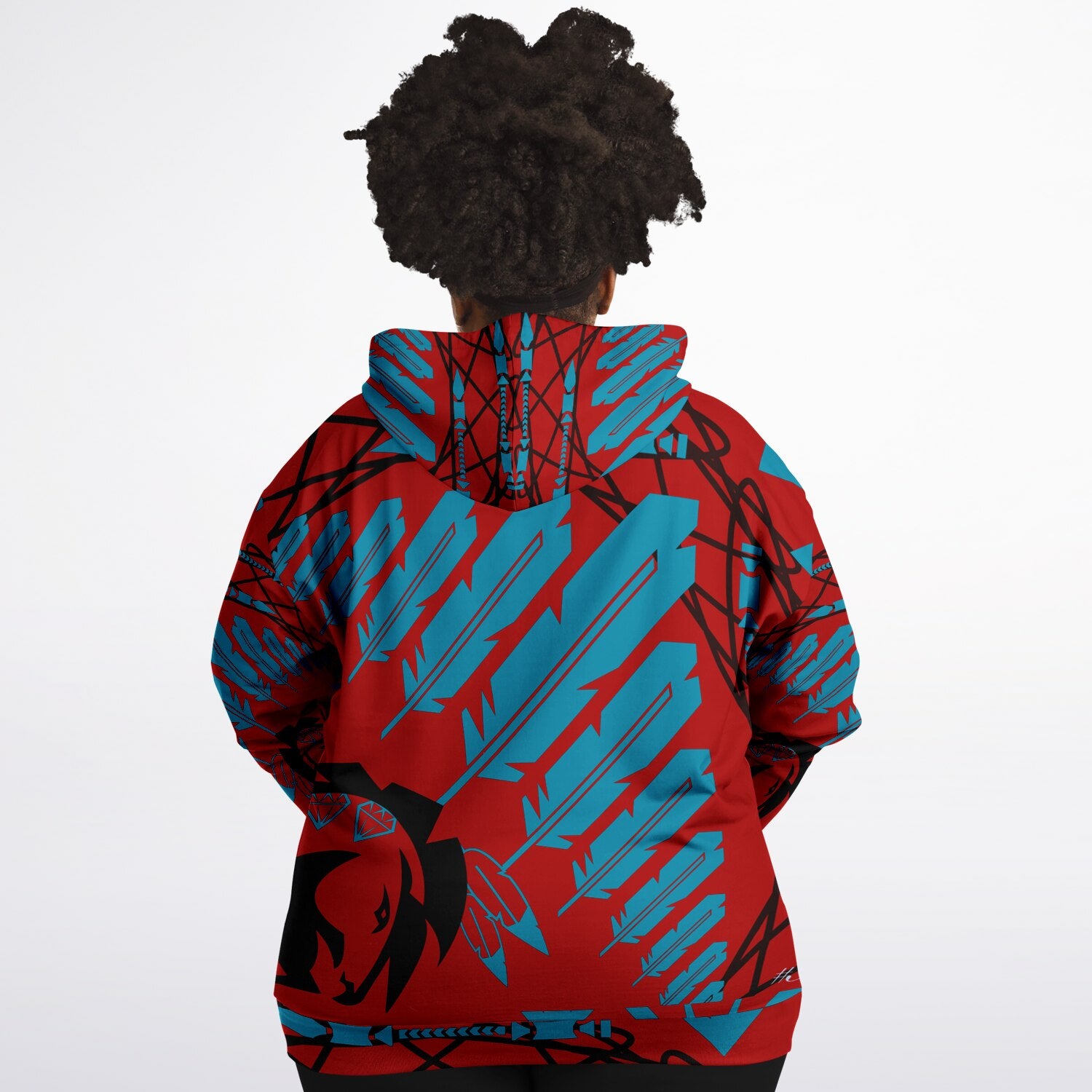 StrengthHonorCourage Plus-size Ziphoodie - AOP