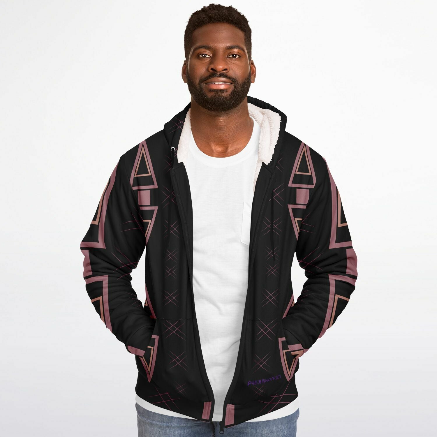 $NiieihiiNookei Microfleece Ziphoodie - AOP