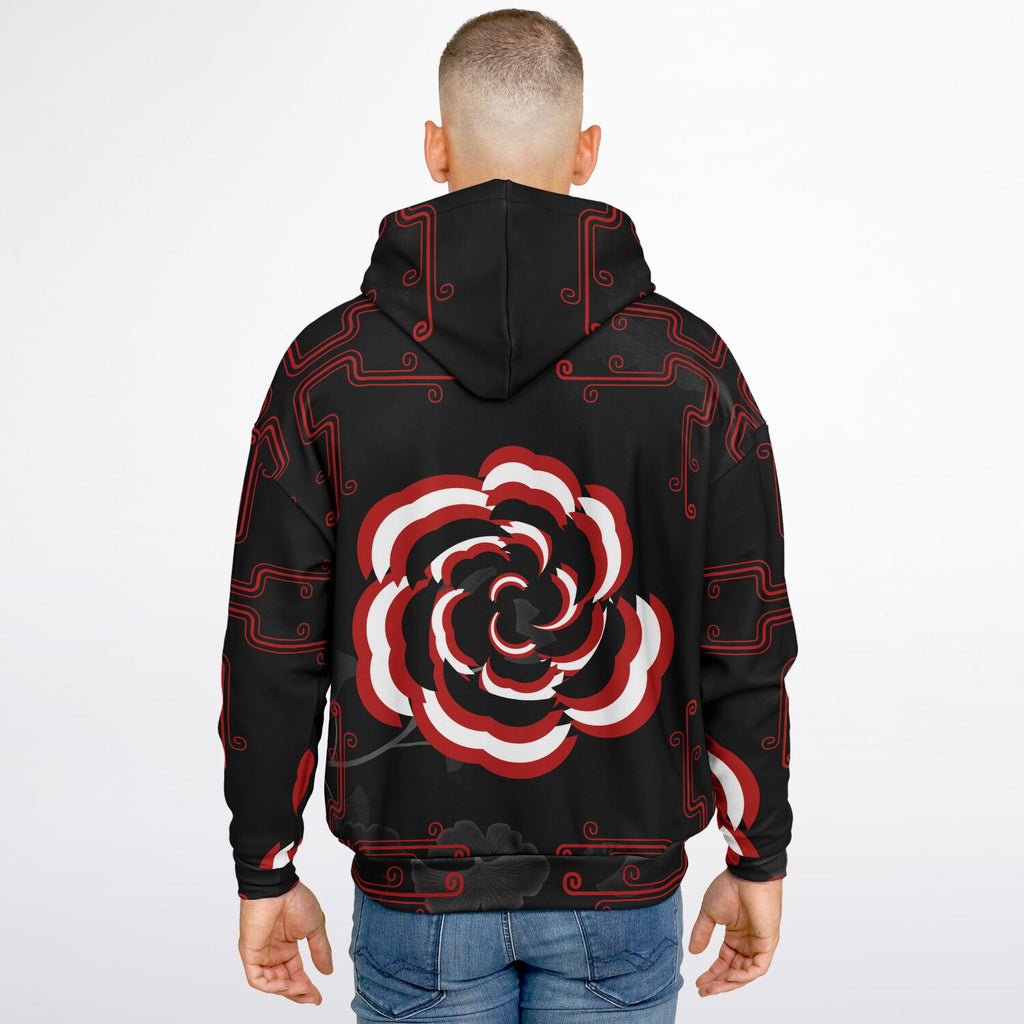 $NiieihiiNookeii Rose Heavyweight Oversized Hoodie - AOP