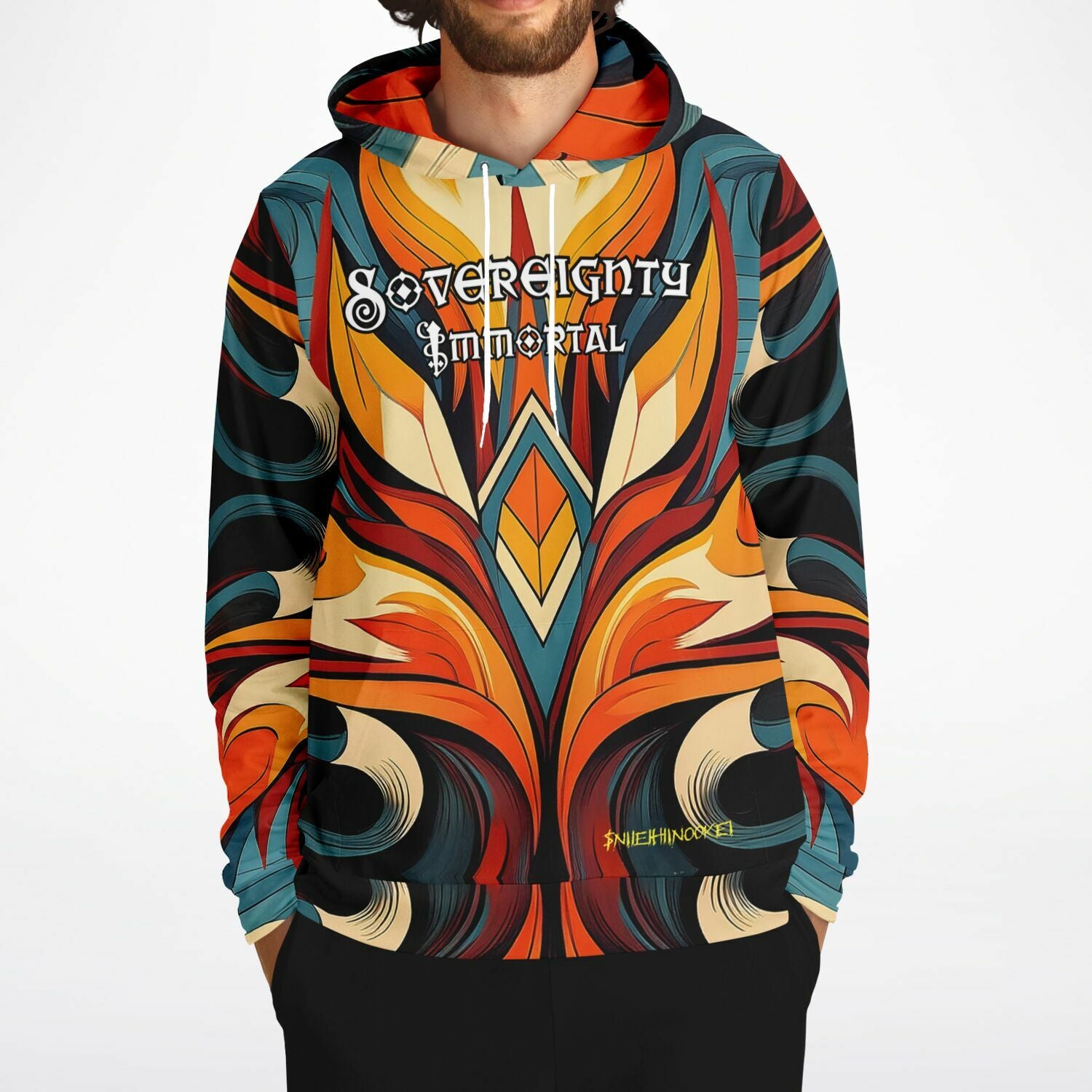 $NiieihiiNookei Sovereignty Immortal Athletic Hoodie - AOP