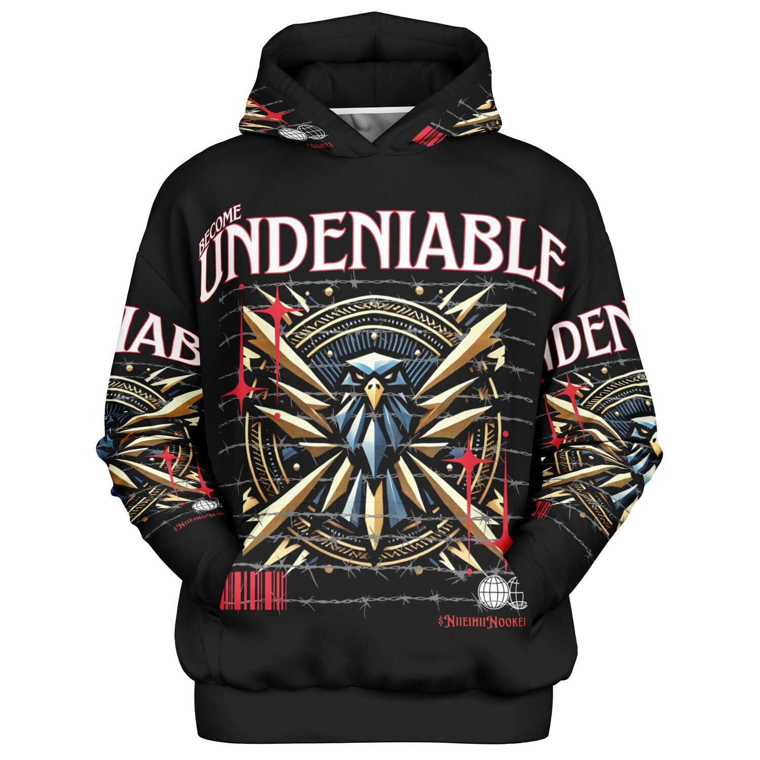 $NiieihiiNookei Heavyweight Oversized Hoodie - AOP