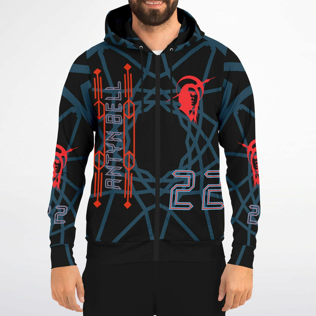 $NiieihiiNookei Athletic Zip-Up Hoodie - AOP