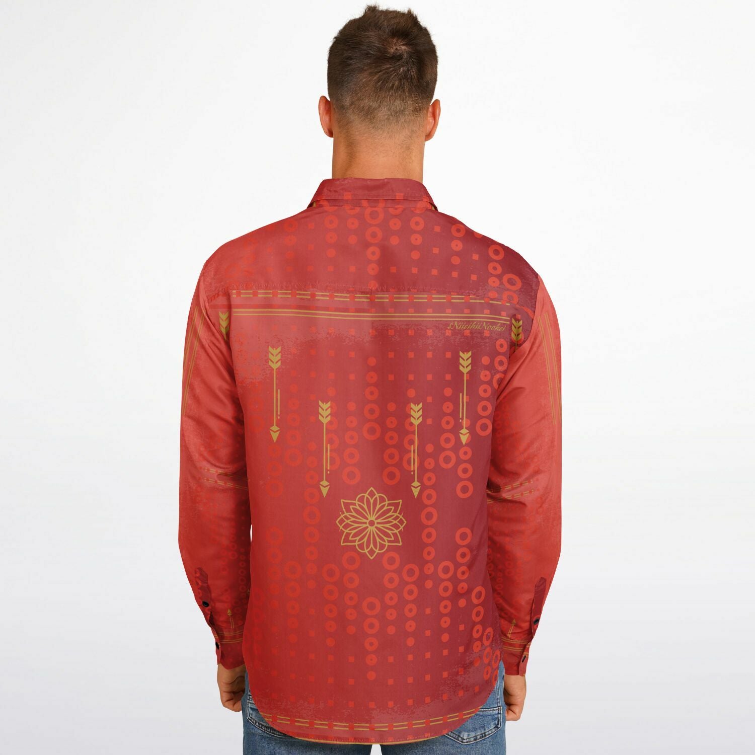 $NiieihiiNookei Long Sleeve Button Down Shirt - AOP