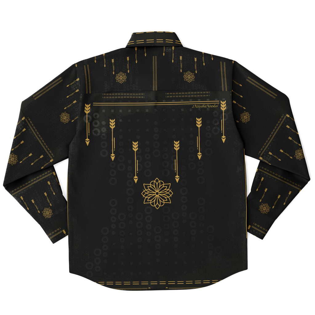 $NiieihiiNookei Long Sleeve Button Down Shirt - AOP