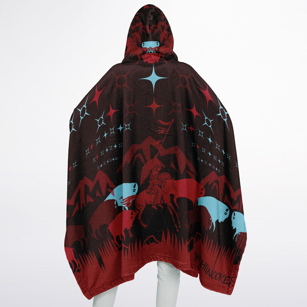 $NiieihiiNookei Flannel Blanket Poncho - AOP