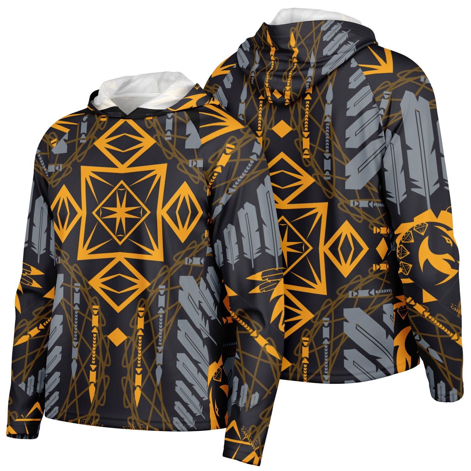 $NiieihiiNookei Long Sleeve Hooded Performance Shirt - AOP