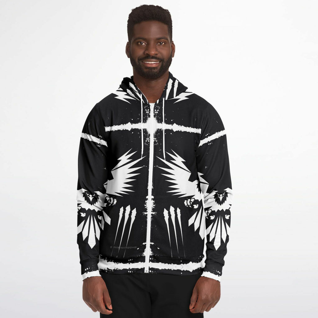 $NiieihiiNookei Athletic Zip-Up Hoodie - AOP