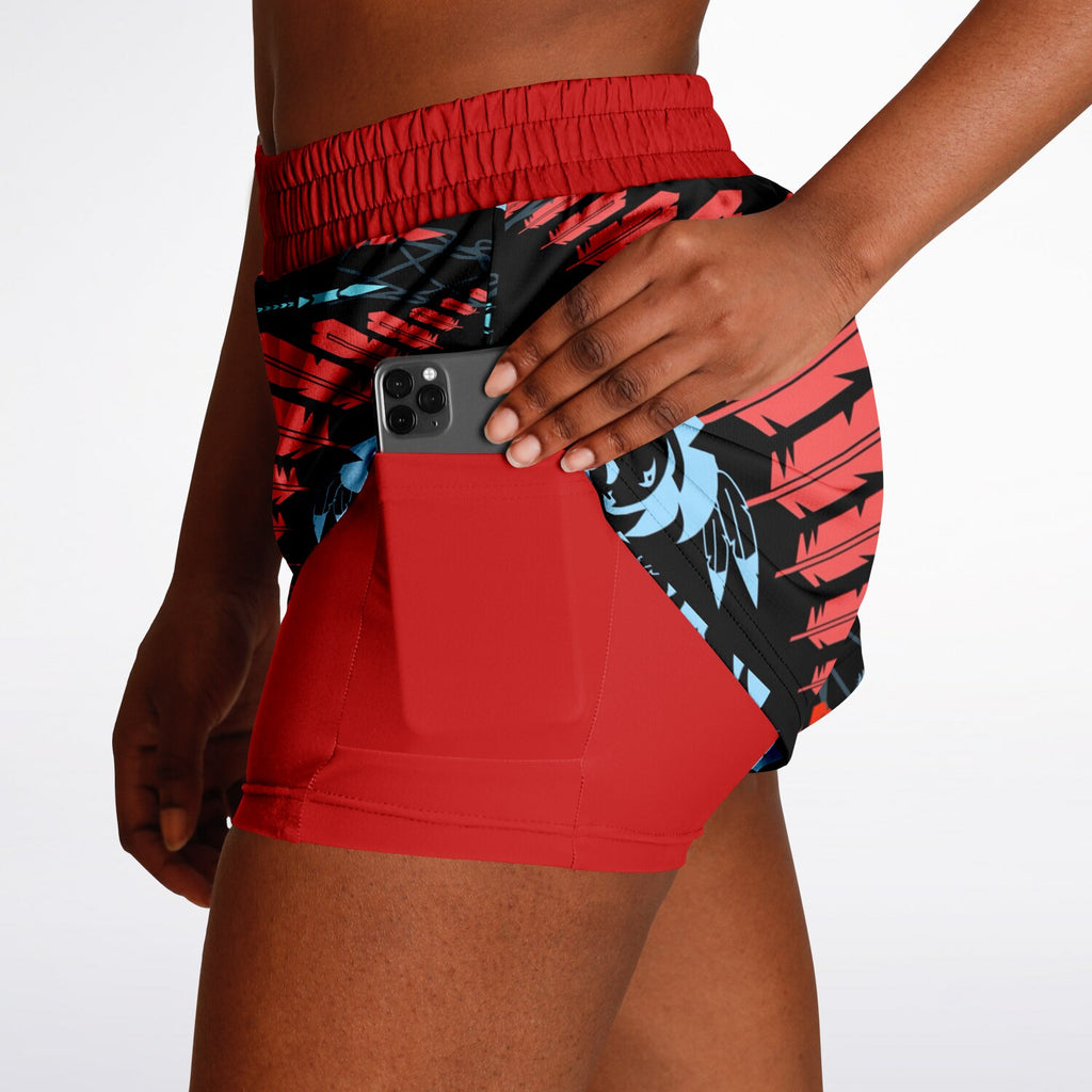 $NiieihiiNookei Women's 2-in-1 Shorts - AOP