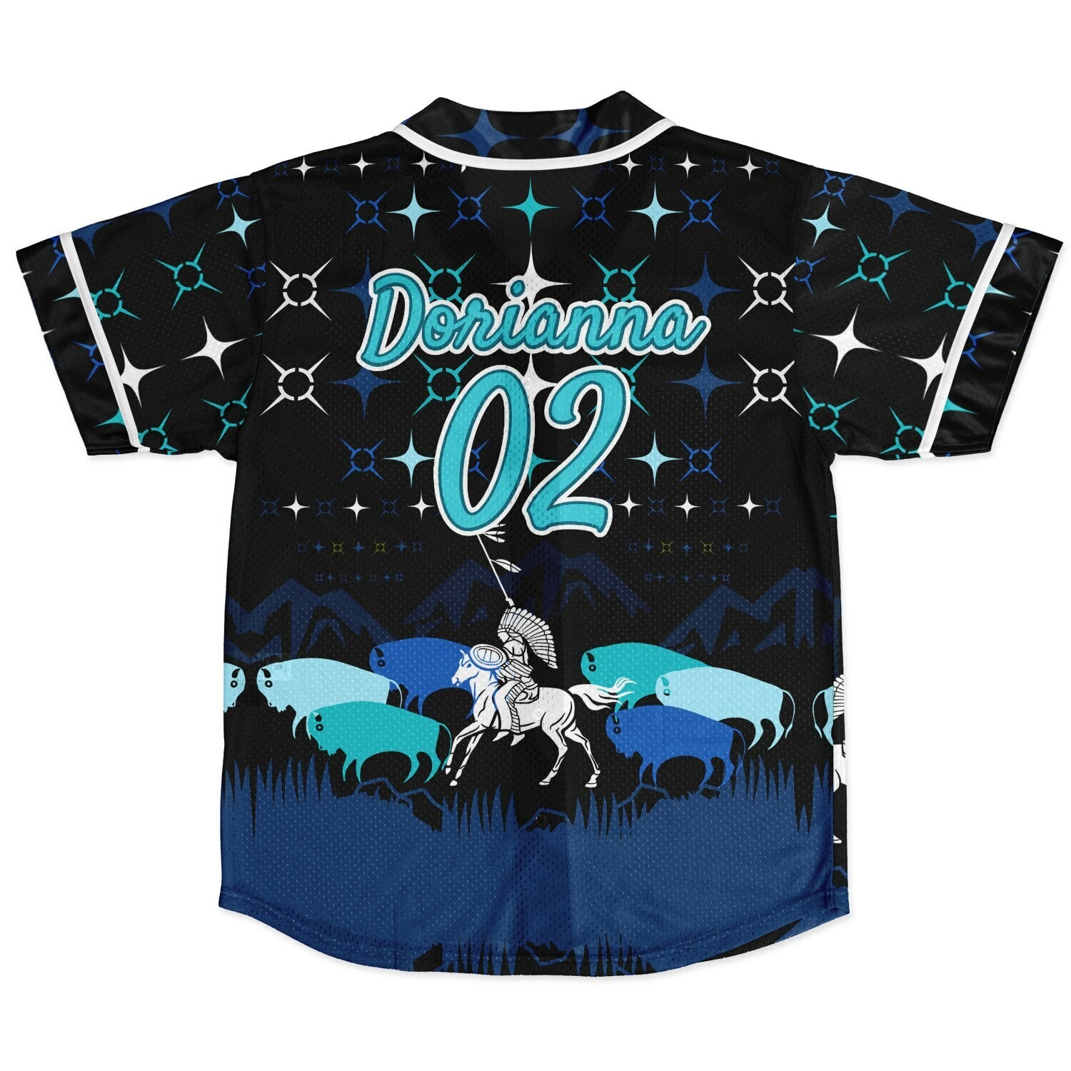 #02 Dorianna Premium Baseball Jersey - AOP