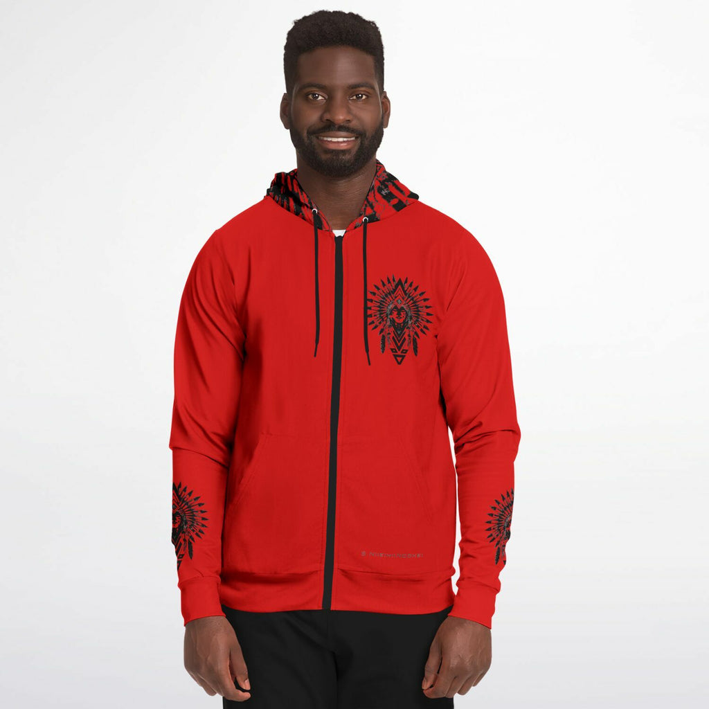 $NiieihiiNookei Athletic Zip-Up Hoodie - AOP