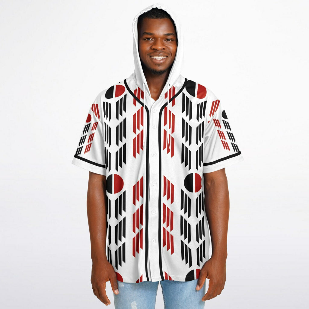 Arapaho Flag Hooded Baseball Jersey - AOP