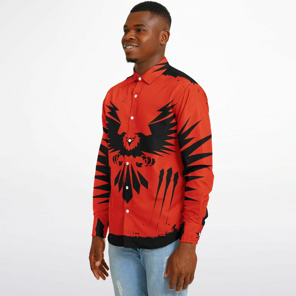 Long Sleeve Button Down Shirt design by $NiieihiiNookei- AOP
