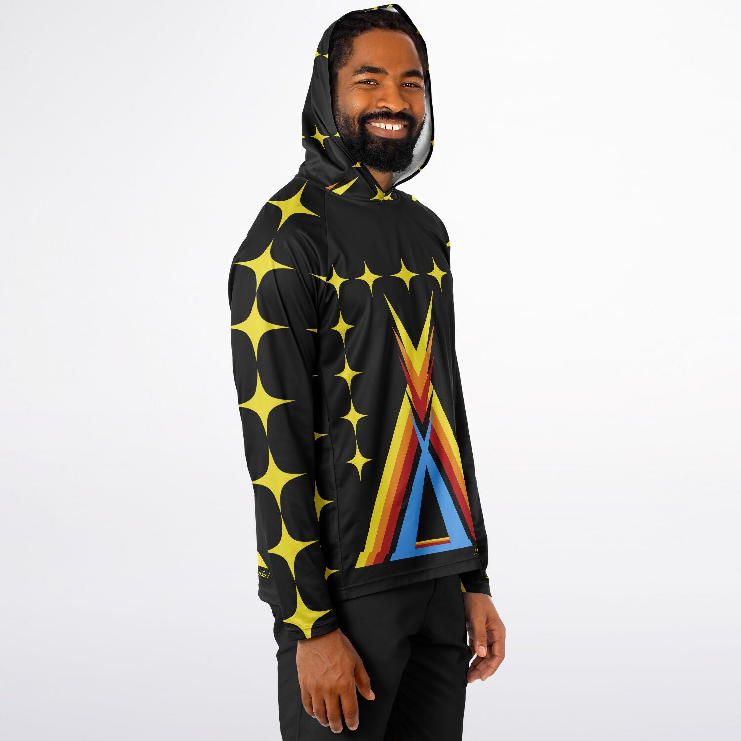 $NiieihiiNookei Long Sleeve Hooded Performance Shirt - AOP