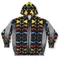 $NiieihiiNookei Fashion Plus-size Ziphoodie - AOP