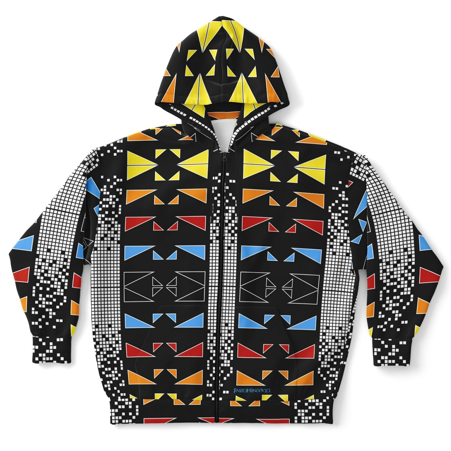 $NiieihiiNookei Fashion Plus-size Ziphoodie - AOP