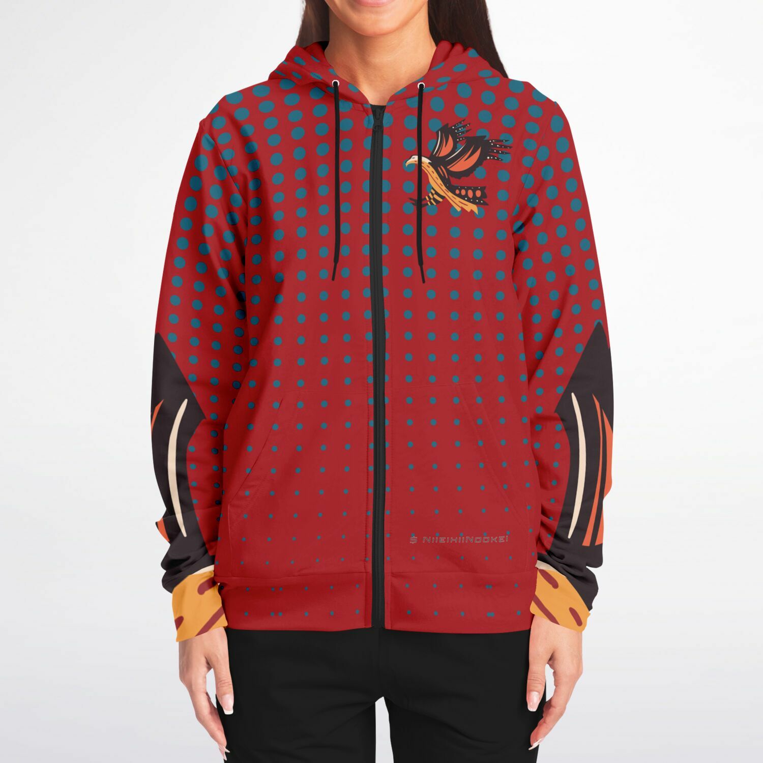 $NiieihiiNookei Athletic Zip-Up Hoodie - AOP
