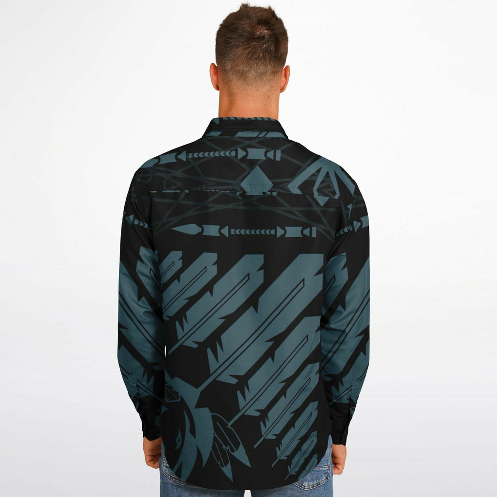 $NiieihiiNookei Long Sleeve Button Down Shirt - AOP