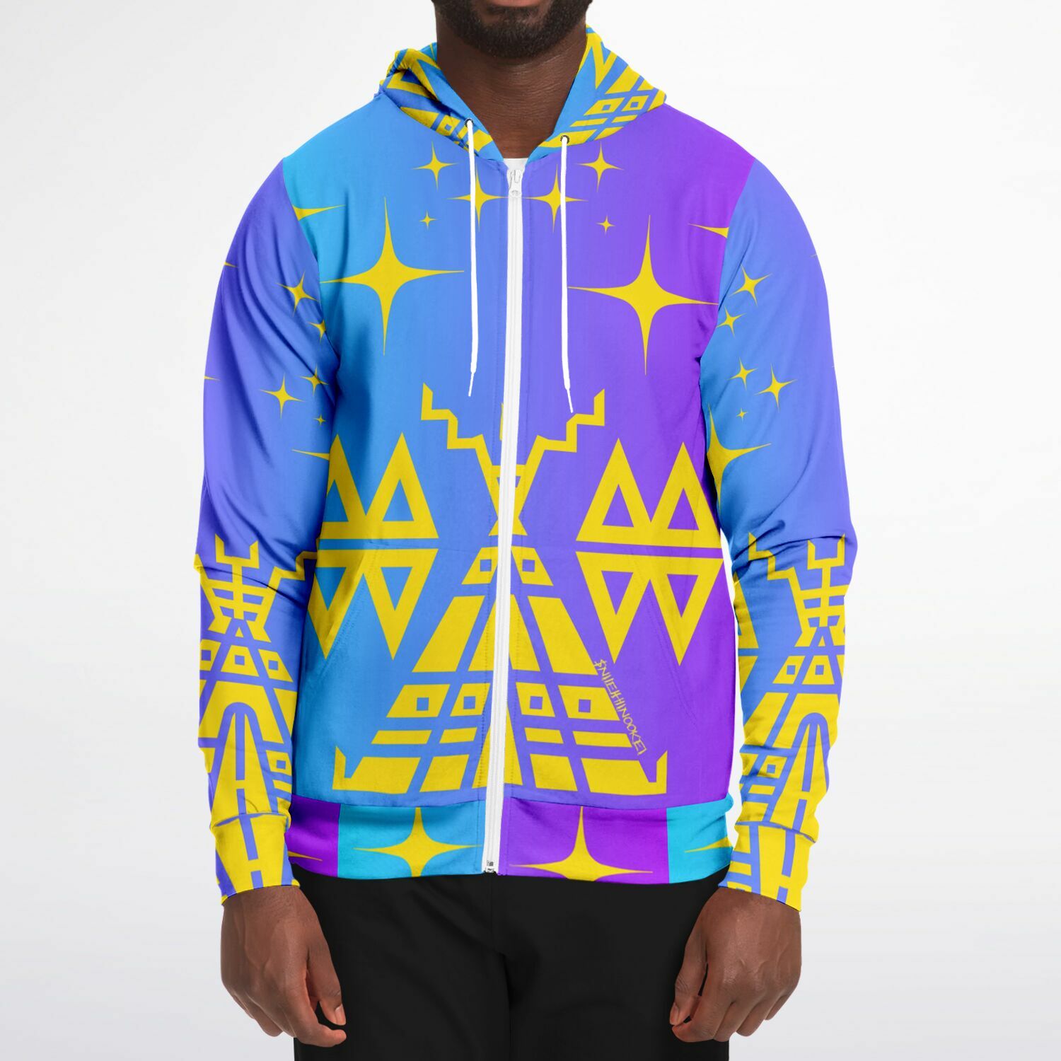 $NiieihiiNookei Fashion Zip-Up Hoodie - AOP