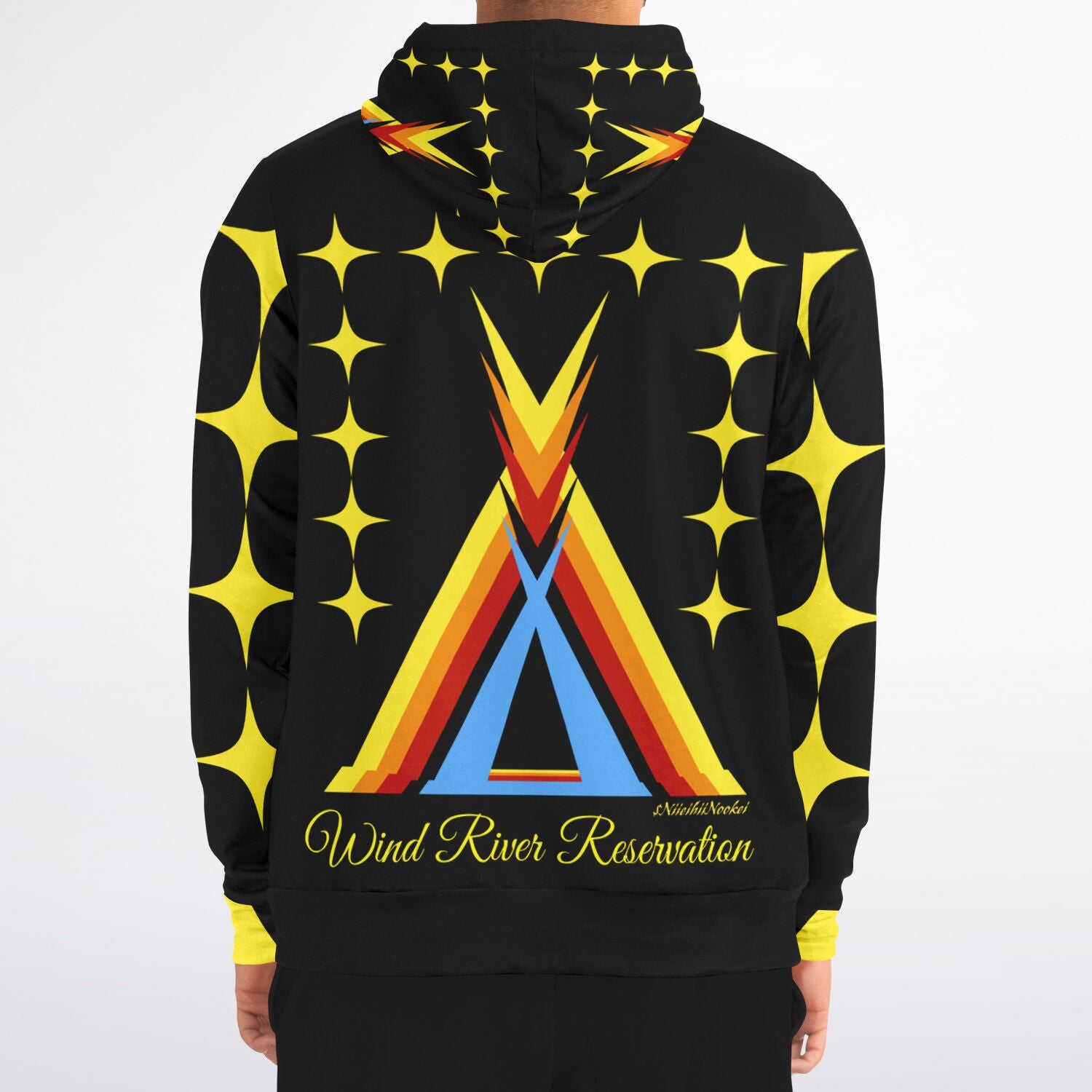 Wind River Reservation Design by $NiieihiiNookei Zip-Up Hoodie - AOP copy