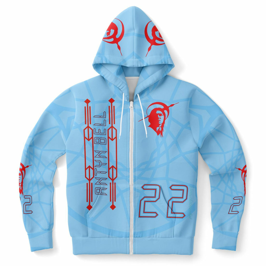 $NiieihiiNookei Athletic Zip-Up Hoodie - AOP