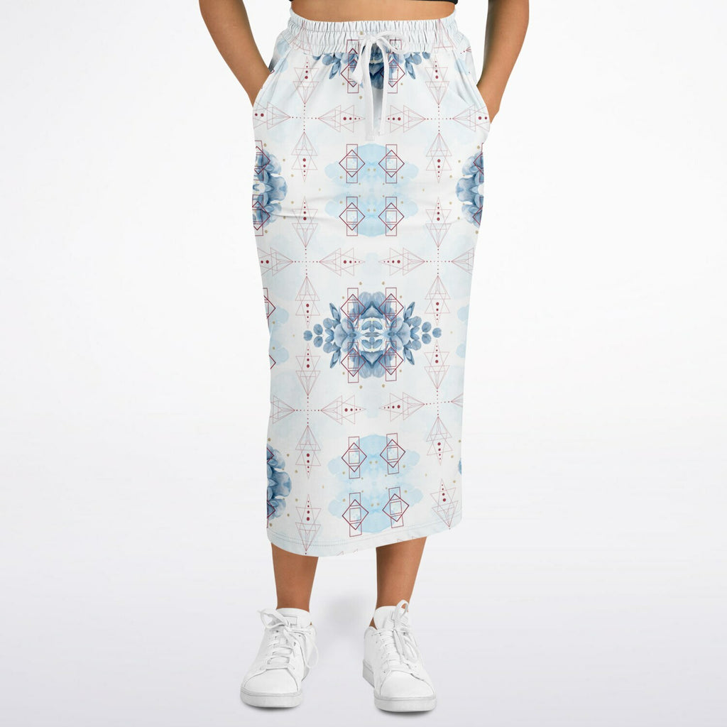 $NiieihiiNookei Athletic Long Pocket Skirt - AOP