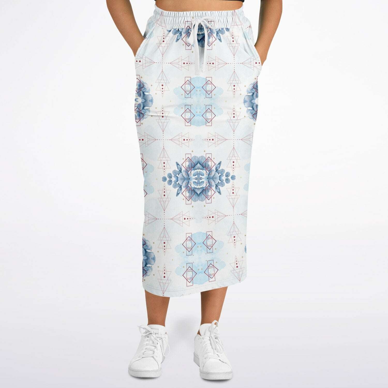 $NiieihiiNookei Athletic Long Pocket Skirt - AOP