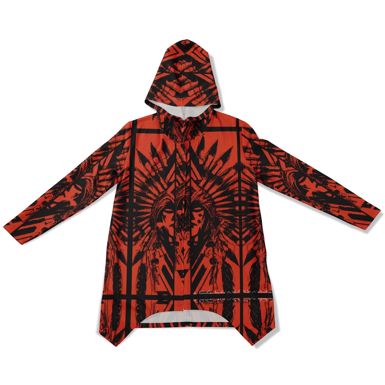 $NiieihiiNookei Fashion Elongated Cloak - AOP