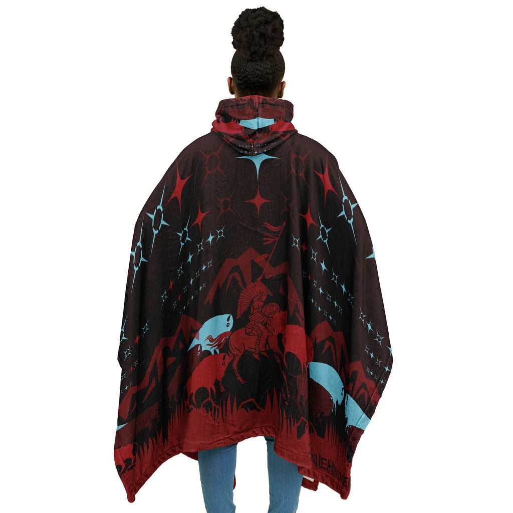$NiieihiiNookei Flannel Blanket Poncho - AOP