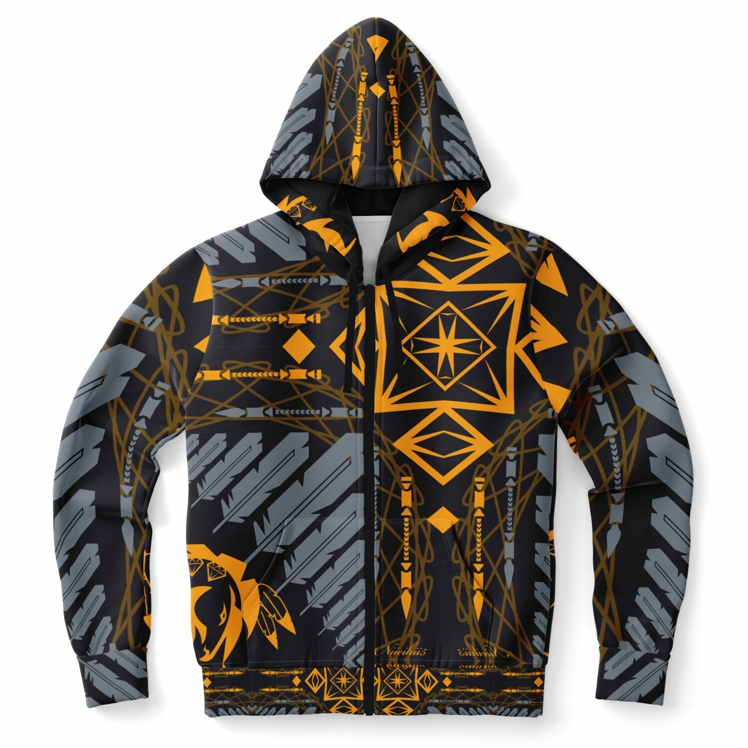 $NiieihiiNookei Athletic Zip-Up Hoodie - AOP